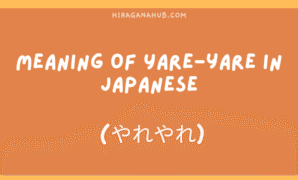 meaning of yare yare